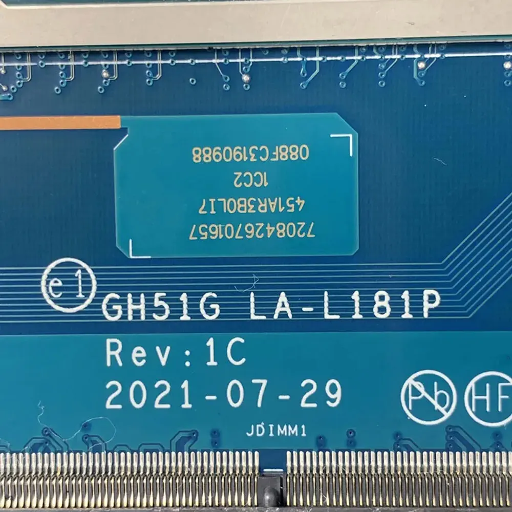 GH51G LA-L181P motherboard for Acer Nitro 5 AN515-57 AN517-54