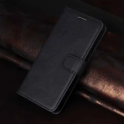 Leather Wallet Phone Case with Flip Cover for Realme 12 4G (Black)