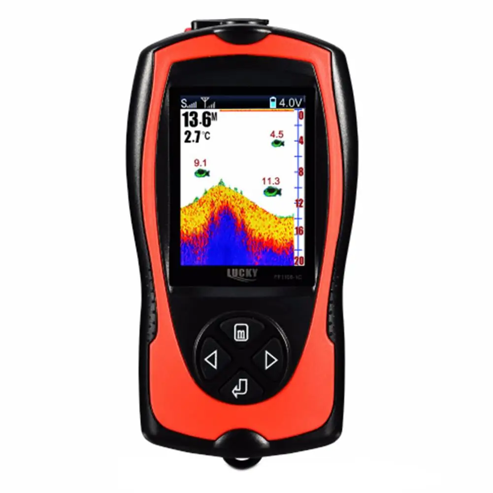 

45m Depth HD LCD Wireless Sonar Sensor Transducer Fish Finder Fishing Detector Water Depth Echo Sounder Fishing Finder Portable