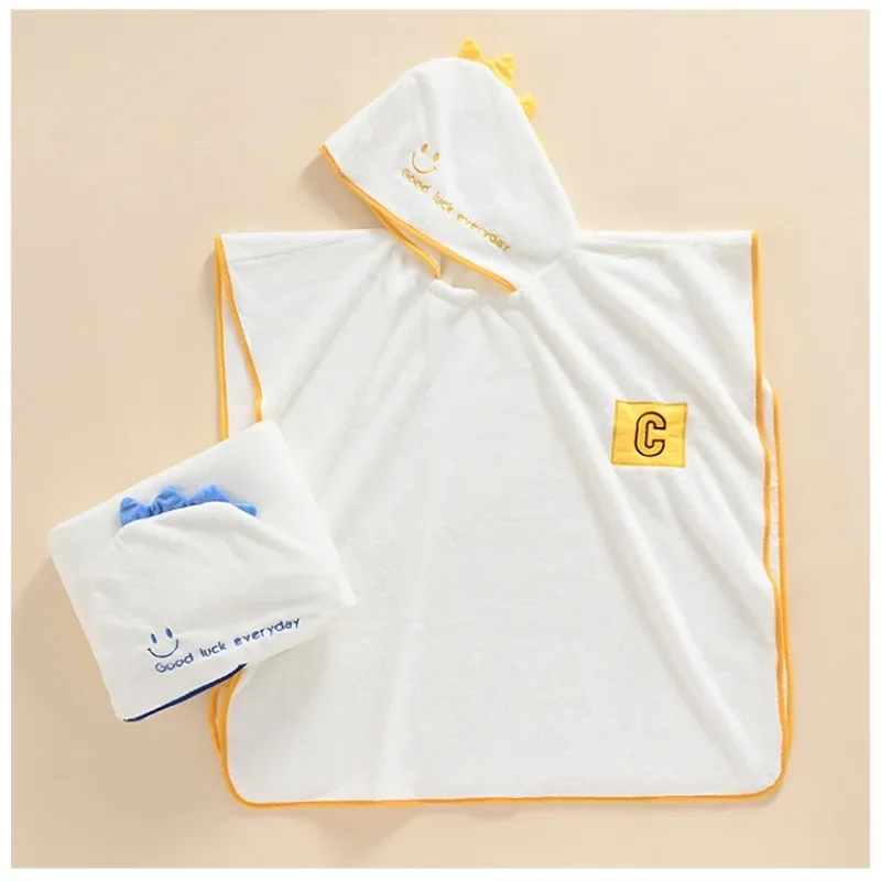 70x140cm Children's Hooded Bathrobe Shower Soft Swimming Beach Towel Coral Fleece Kids Bath Towel for Boys Girls bath towel coral velvet bathrobe