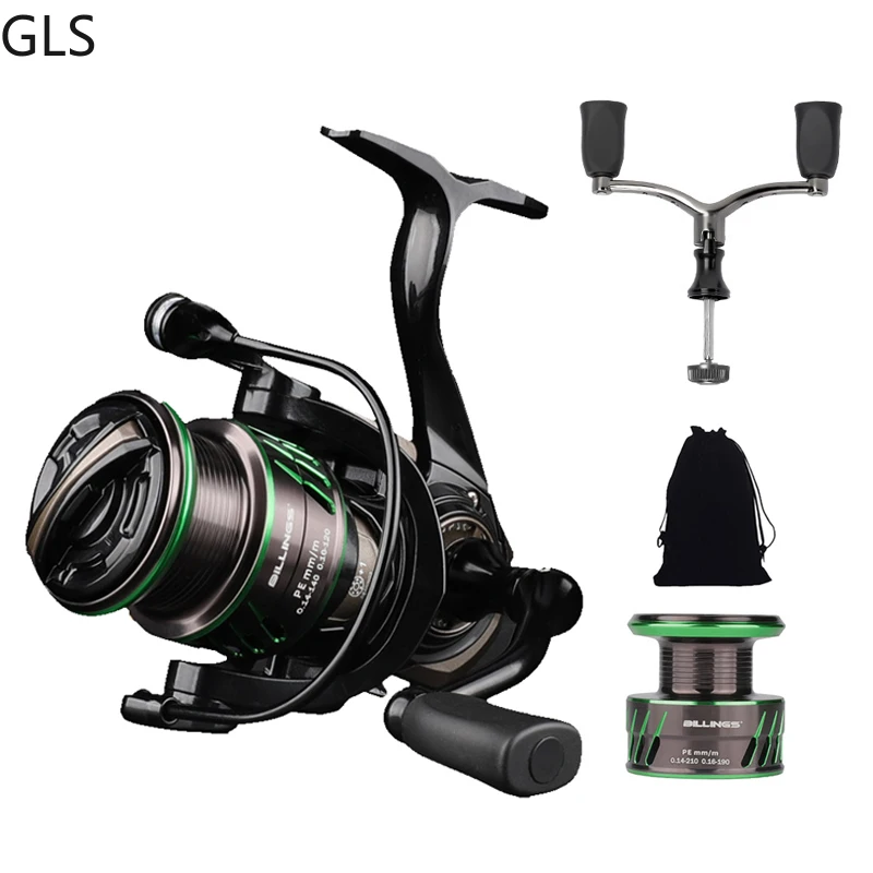 All metal Double spool Double rocker arm Drag Fishing Reel Gear Ratio 6.4:1 High Speed Carp Spinning Fishing Wheel reel bag spinning fishing reels,fishing reels