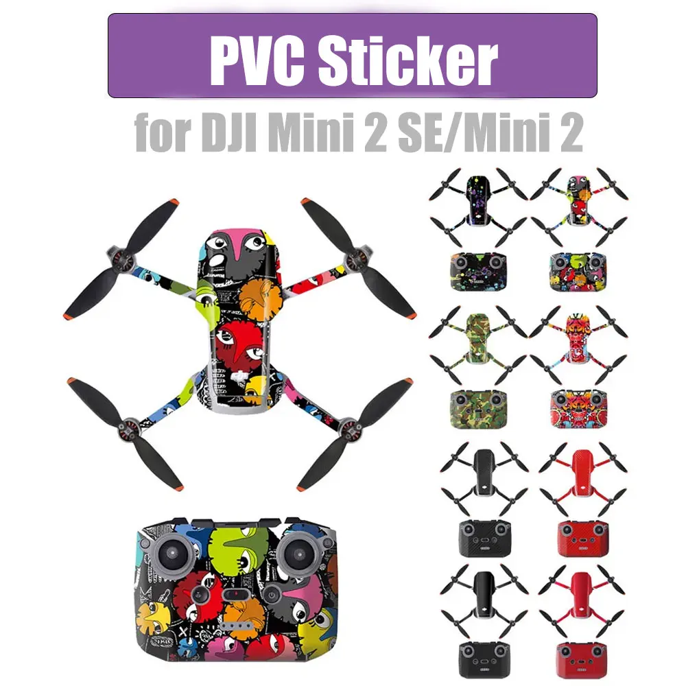 Sticker Waterproof PVC Drone Body Skin Protective Arm Remote Control Protector for DJI Mini 2 for DJI Mini 2 SE Accessories drone accessories