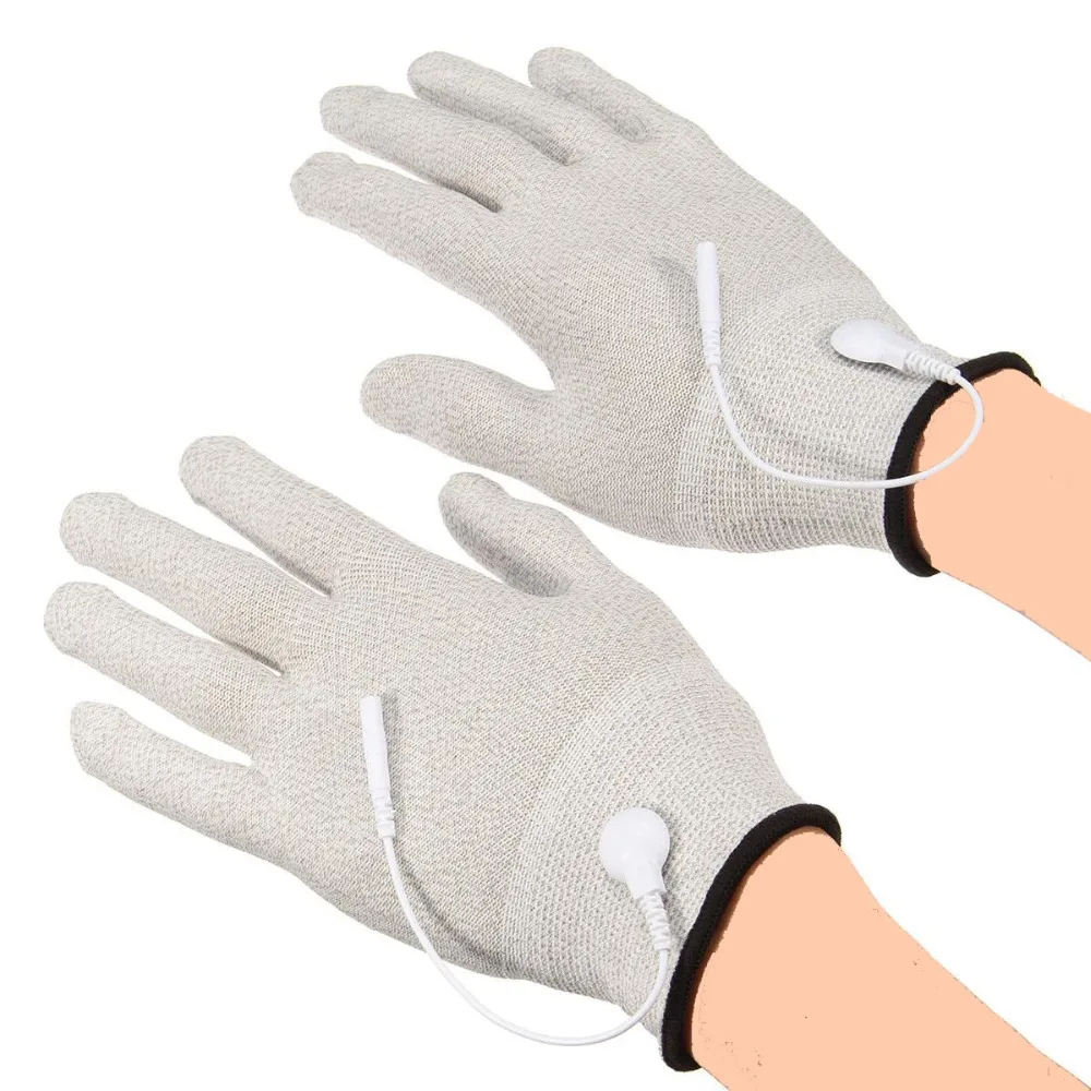 BDSM Flirting Sex Toys, Electric Shock Conductive Fiber Massage Gloves, With Wire, Electro Stimulation Breast Clitoris Body Massage, electro sex toys,electric sex toys