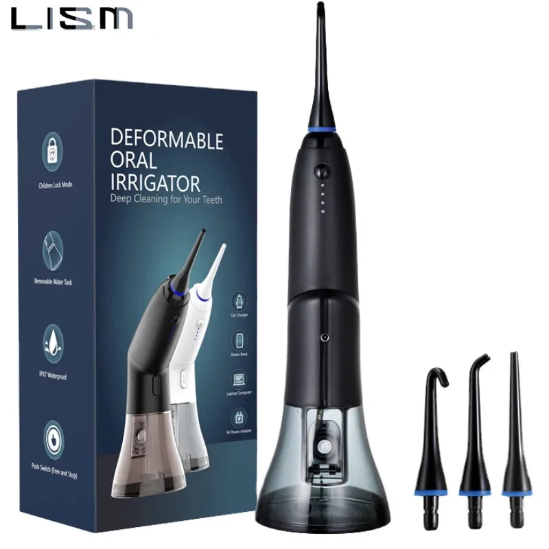 Portable Dental Flosser Oral Irrigator Ultrasonic Electric Dental Scaler Waterproof IPX7 Office Worker Oral Irrigator Cleaner
