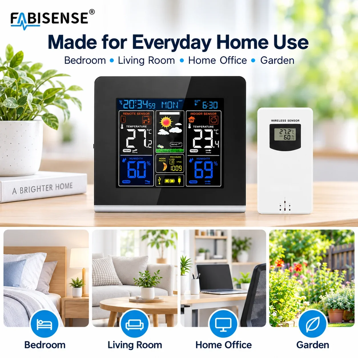 Wholesale Wireless Digital Weather Station with Automatic Forecast and Indoor-Outdoor Hygrometer Thermometer