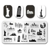 Nail Art Stamp Plate MouTeen-228 Building Landscape Nail Stamping Plates Manicure Set For Nail Art Stamper 1