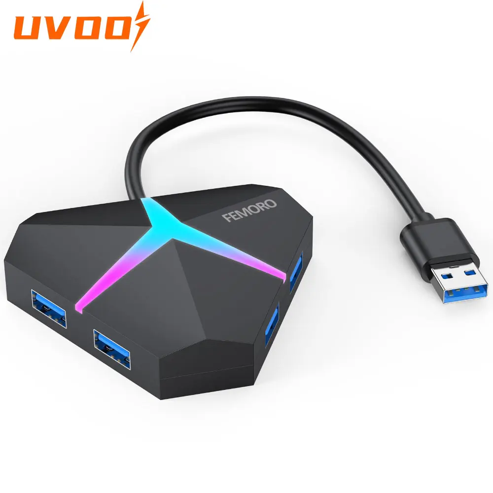 

USB Hub 3.0 4 Port USB 3.0 Hub Powered Splitter Expander Multi Extra USB Port Extender Adapter Charging High Speed Data Trans