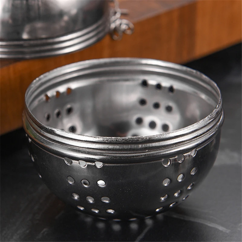 Description Picture 5 of itemStainless Steel Tea Infuser Tea Leak Mesh Strainer Hot Pot Spices Seasoning Ball Teapot Filter with Chain Kitchen Accessories