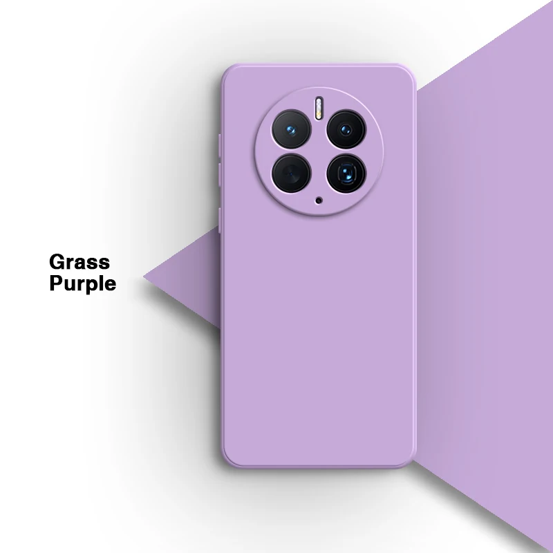 Premium Internal Flocking Square Liquid Silicone Phone Case