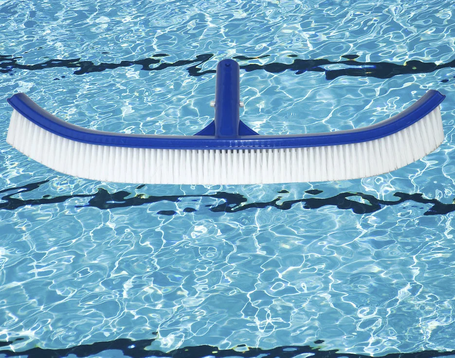 Crystal Pool Brush Heavy Duty Balance Living Swimming Pool Wall Brush 18" (Curved)