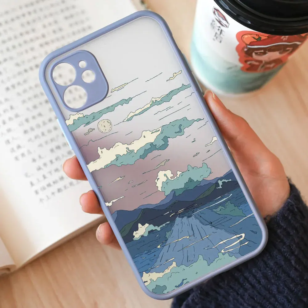 Anime Landscape Hard Matte Phone Case | Scenic Design Protective Cover
