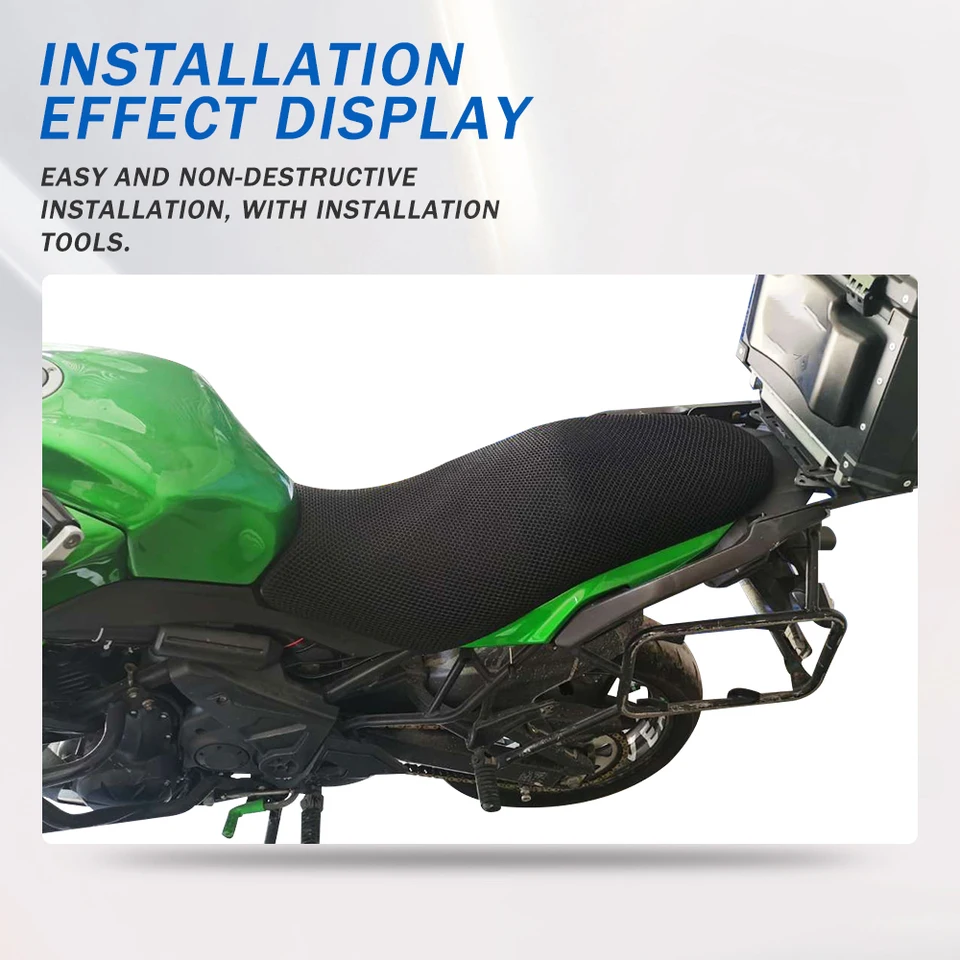 Shake Rider Cushion - Motorcycle Gel Seat Pad, Motorcycle Seat Cushion, 3D-Honeycomb, Shock Absorption Not Stuffy, Protecting Sensitive Areas, Stay Cool And Comfortable For Long Ride