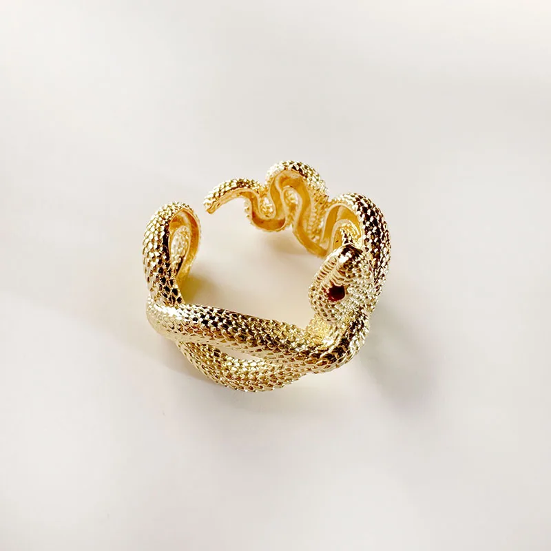 New In Snake Design Ring For Men Plated Metal Ring