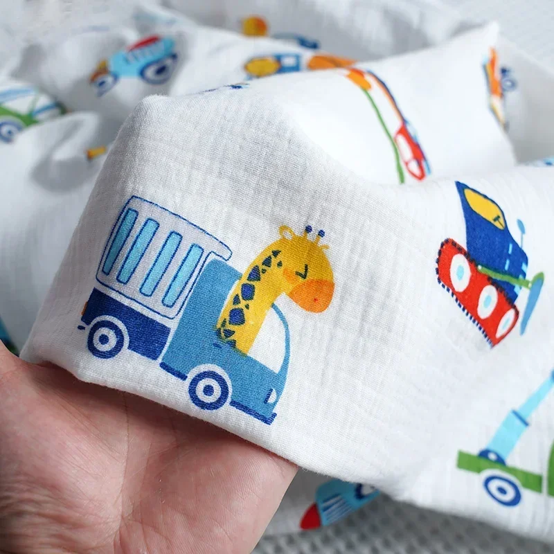 Cotton Double Layer Gauze Fabric By The Meter for Baby Clothes Pajamas Diy Sewing Anime Cartoon Printed cotton fabric,cotton poplin fabric