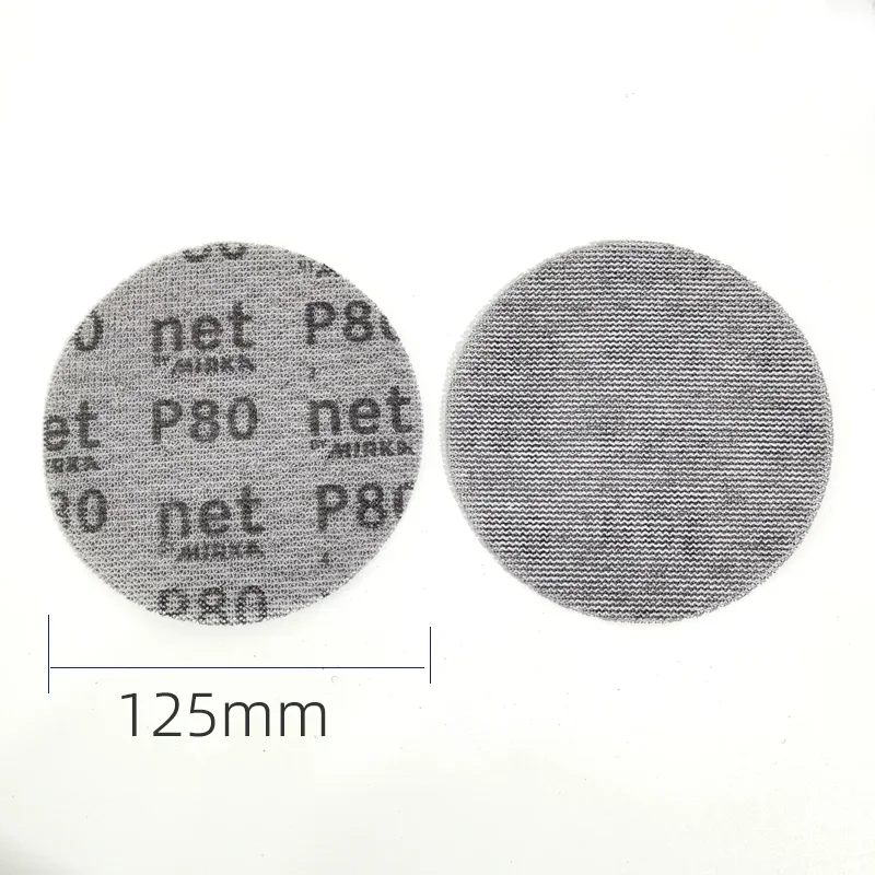 미르카 5인치 125mm 그리드 사포 산업용 자동차 연마 및 광택용 벨벳 자착식 진공청소기 50