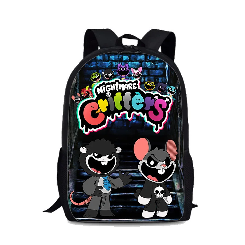 Nightmare Critters Backpack Nightmare Monster Scchool Bags Pencial Bag  Nightmare Lamb Book Bag Pen Case For Student Backpack 5