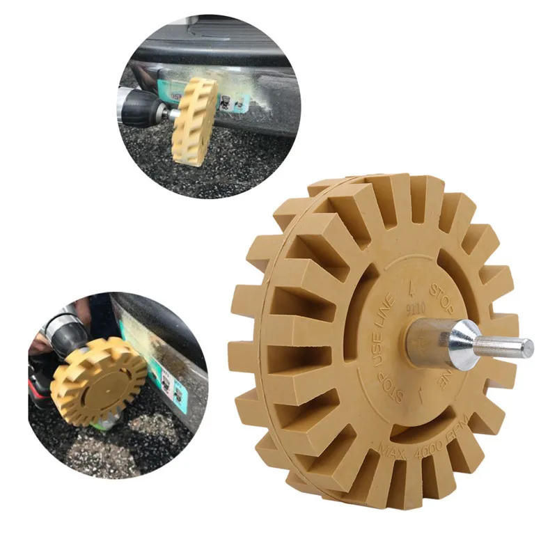 Car Pneumatic Rubber Eraser Wheel Pad Rubber Disk Decal Eraser Wheel Car Sticker Remover Paint Cleaner Polish Auxiliary Tool