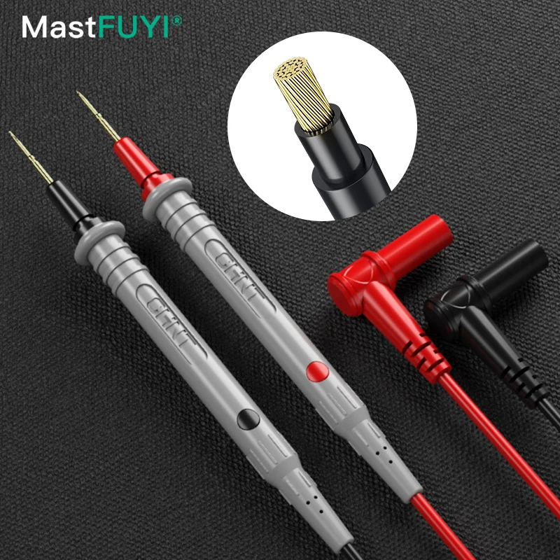 MASTFUYI FY-S47 Multimeter Probe Test Leads Universal Cable 1000V 20A Soft Silicone Wire Needle Tip Pen Tester Probe Wire Pen