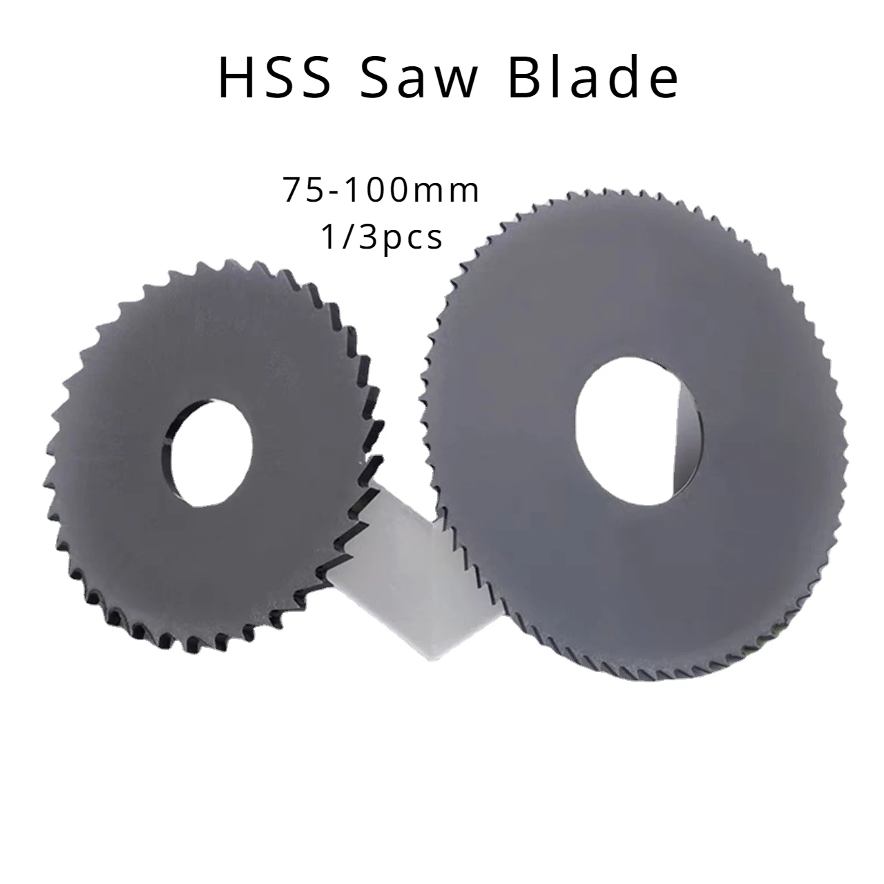 

75-100mm 1/3pcs HSS Circular Saw Blade Disc Nitride Coat High Speed Steel Milling Cutter Slitting Slotting Copper Aluminum