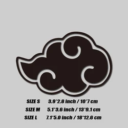 Auspicious Clouds Anime Vinyl Sticker - High Quality Waterproof Decal - M (Black)
