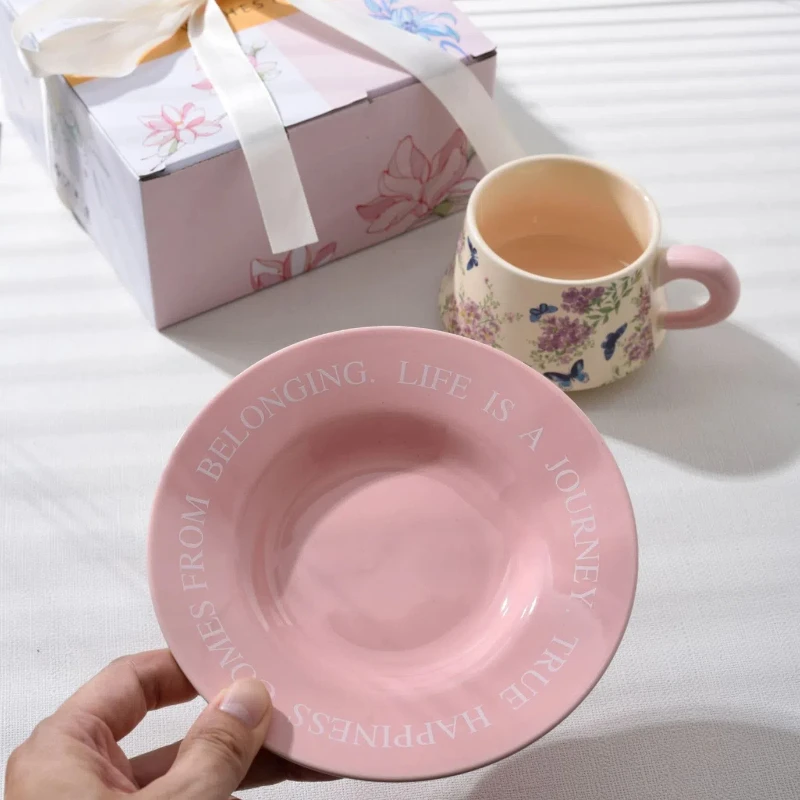 Purple Wisteria Coffee Cups Plates Antique Design Coffee Shop Wedding Gifts Gifting Souvenirs Gifts for People Exquisite Set