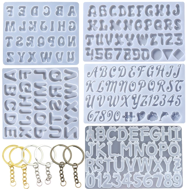 Silicone Molds Resin Letters Epoxy Jewelry  Silicone Letter Mold Uv Resin  Hole - Diy - Aliexpress