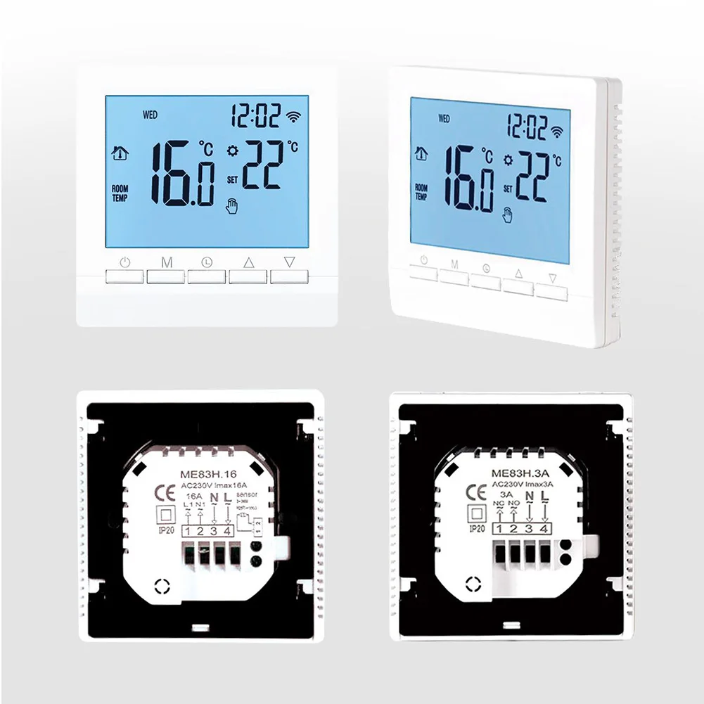 

Smart Thermostat Room Thermostat LCD Temperature Controller Underfloor Heating 300cm Sensor Cable Digital WIFI