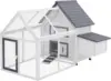 65" Chicken Coop Wooden with Detachable Run, Outdoor Chicken House Poultry Cage Hen with Nesting Box, Removable Tray, 1