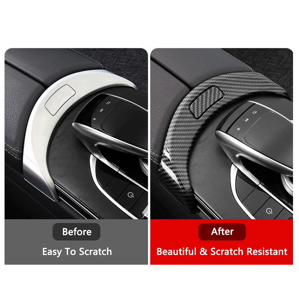 Фото Наклейки для крышки подлокотника Mercedes Benz C Class W205 (C180 C200 C250 C300 C350e) 2015-2020, 2 шт. №3