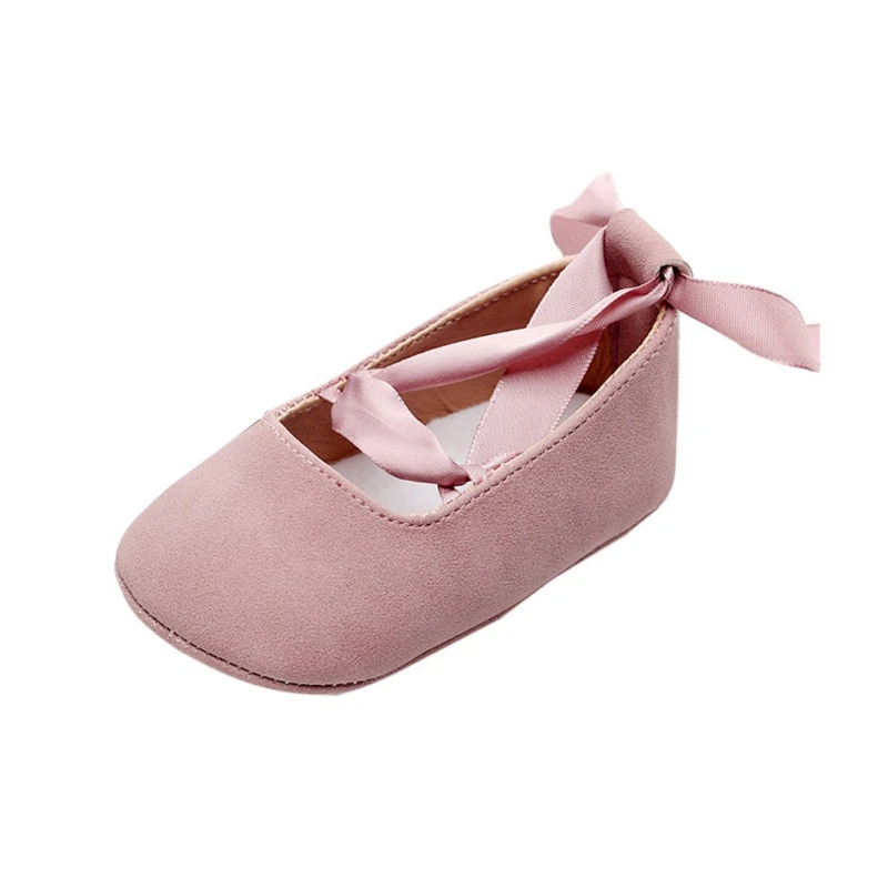Baby Girls Shoes Non-Slip Rubber Sole Ballet Slippers Princess Dress Wedding Shoes 3