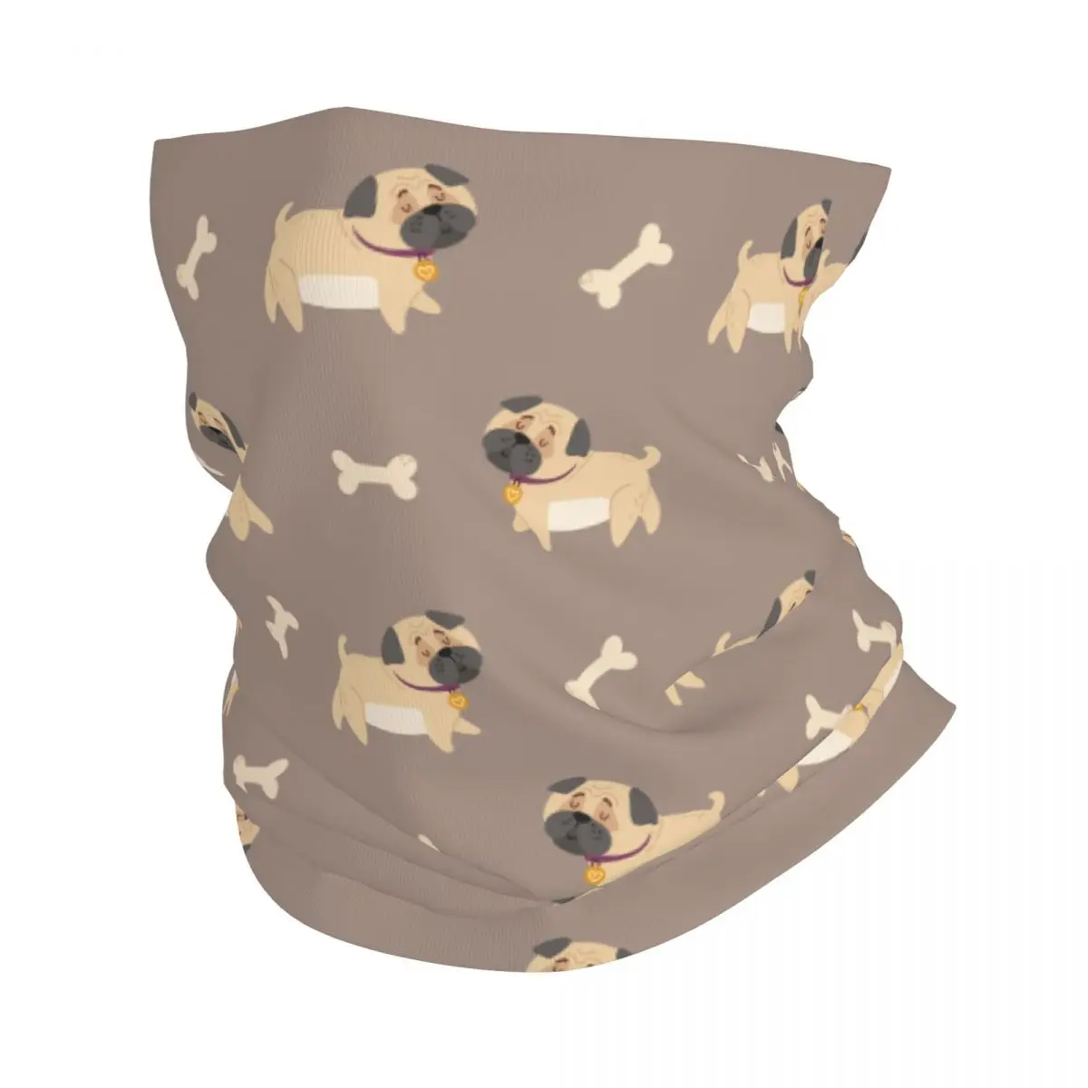 

French Bulldog Bandana Neck Cover Printed Cute Dog Balaclavas Face Mask Scarf Warm Headwear Hiking Unisex Adult Winter