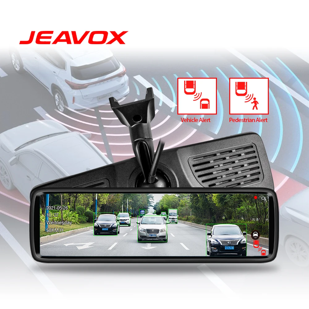 대시 캠 풀 터치 스크린 백미러, 전면 리버스 2 DVR 카메라, 스마트 BSD ADAS 운전 시스템, GPS 트랙 재생, 8.88 인치