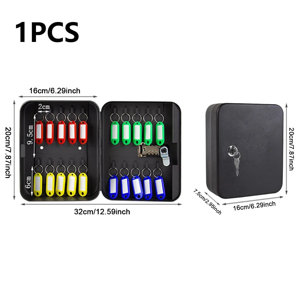 Armadietto con chiave a combinazione con serratura a chiave/codice 20 ganci per chiavi armadietto con chiave serratura di sicurezza scatola per montaggio a parete scatola portachiavi cassetta di sicurezza per la casa