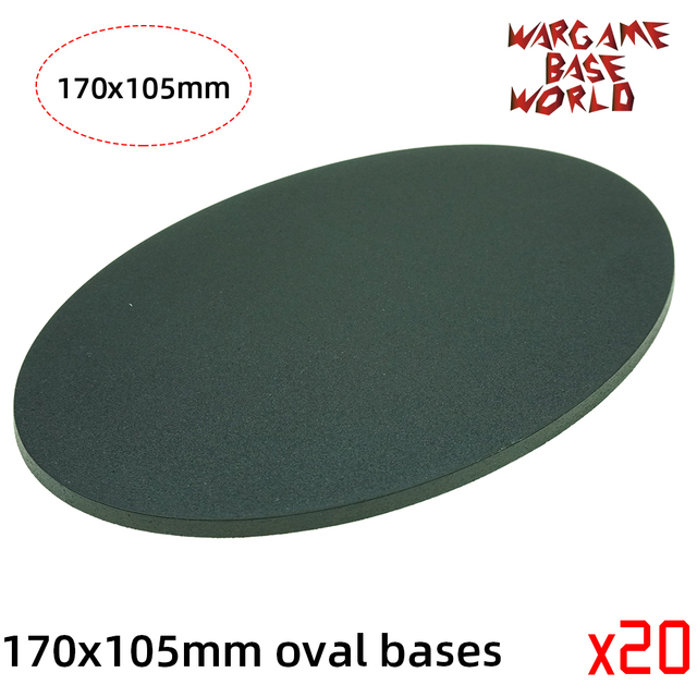 bases of 1pcs of 170 x 105mm oval bases