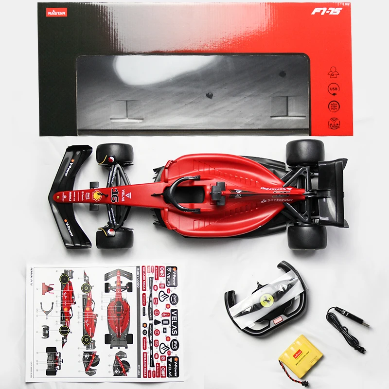 Coche de control remoto F1 a escala 1:18 de gran tamaño F1 RC con licencia  oficial RC Series Ferrari F1 75, autos RC adecuados para adultos y niños