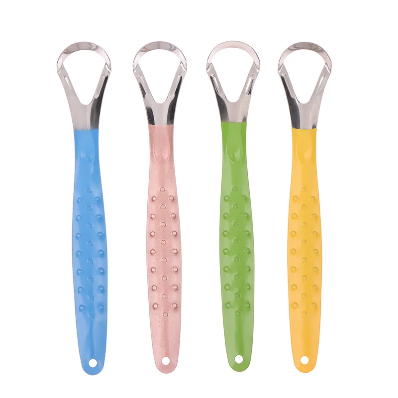 Stainless Steel Tongue Scraper Cleaners For Oral Hygiene Tongue Scraper Toothbrush Tongue Scraper Cleaning Brush