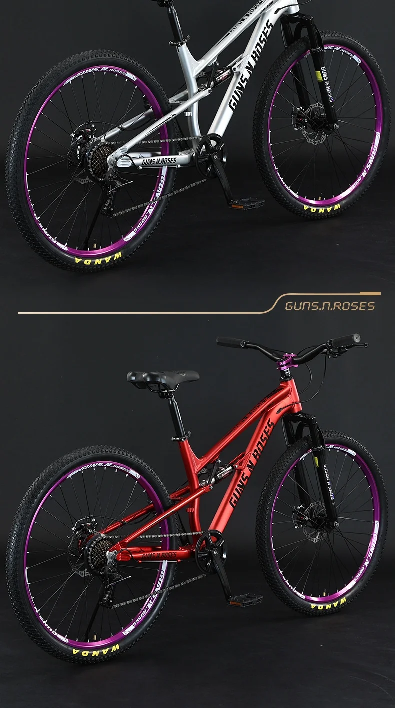 SKIG Mountain Bikes Variable-speed Adult Student Youth Soft-tail Shock-absorbing Downhill Off-road And Road Bikes