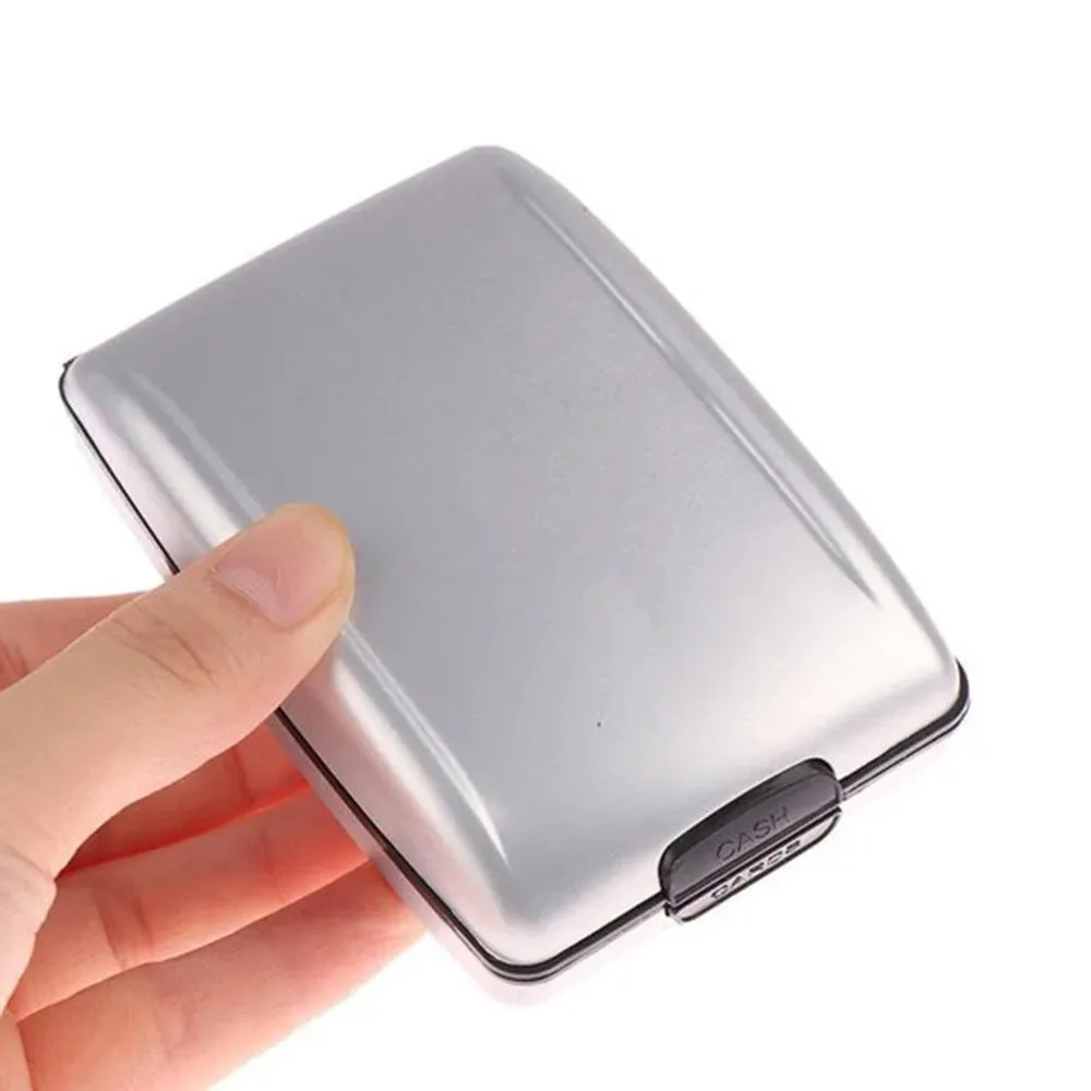 RFID Aluminum Alloy Wallet Tech Anti-theft Bank Business Card Case Fashion Money Clip Luggage Accessories 10.5*7*3cm