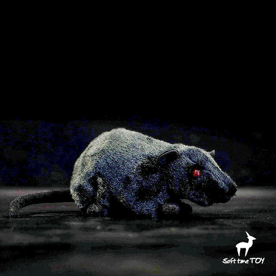 Black Mouse High Fidelity Anime Cute Rats Plushie Hamster Peluche Animali Realistici Simulazione Bambola Di Pezza Kawai Toy Gifts