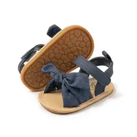 KIDSUN Summer Baby Beach Sandals Bow-knot Rubber Sole Anti-Slip Newborn Princess Toddler Crib First Walkers Baby Girls Shoes 6