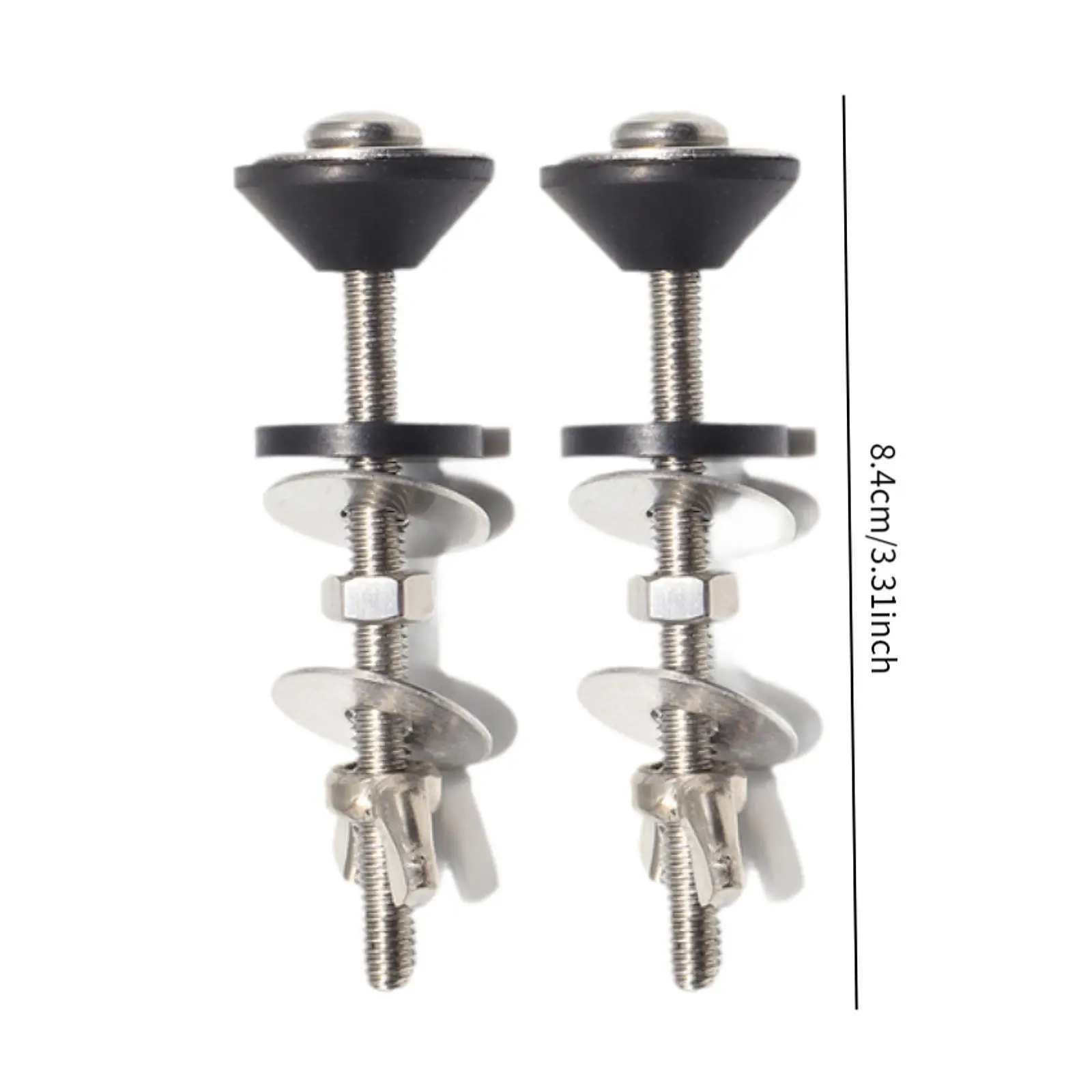 2x Toilet Tank Bolts Screw Replaces Fitting Toilet Inside Rubber Gaskets
