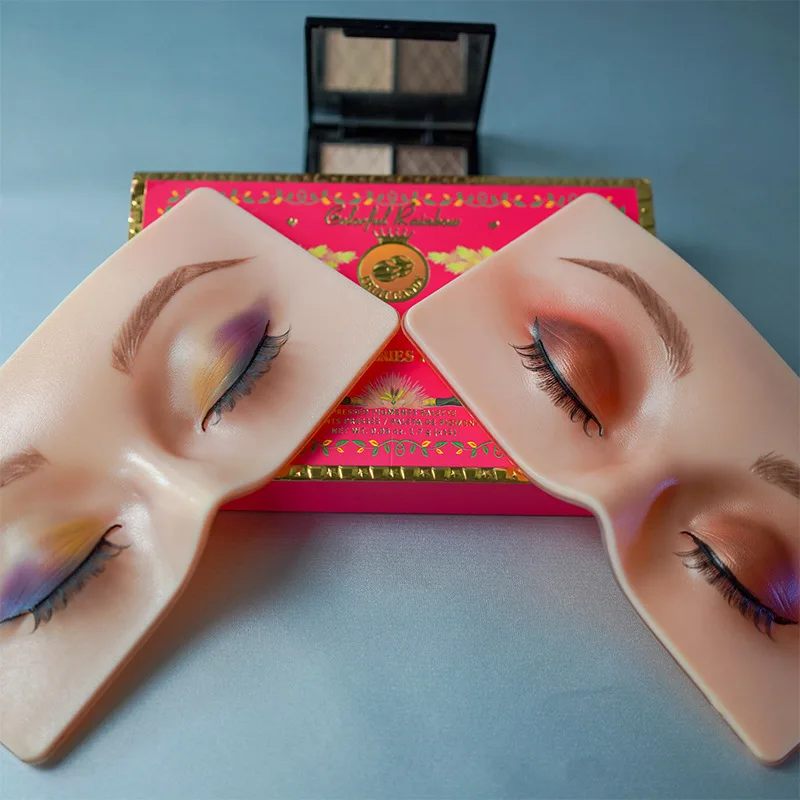 Reusable Makeup Board Eyebrow Tattoo Practice Skin Eye Makeup Training Silicone Practice Pad for Makeup Beauty Academy Cosmetic