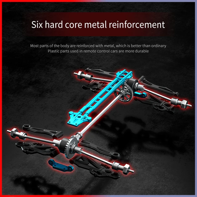 Rc Car Off Road 4x4 High Speed 70KM/H Remote Control Car with LED Headlight Brushless 4WD 1/16 Monster Truck Toys for Boys Gift 2