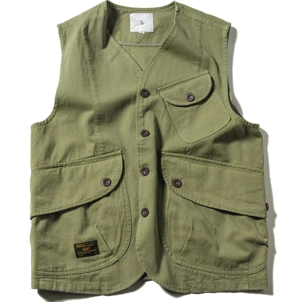 

Men's Vest Outdoor Camping Hiking Casual Large Pockets Cargo Tooling Clothes Sleeveless Jacket Tactical Women Garden Waistcoat