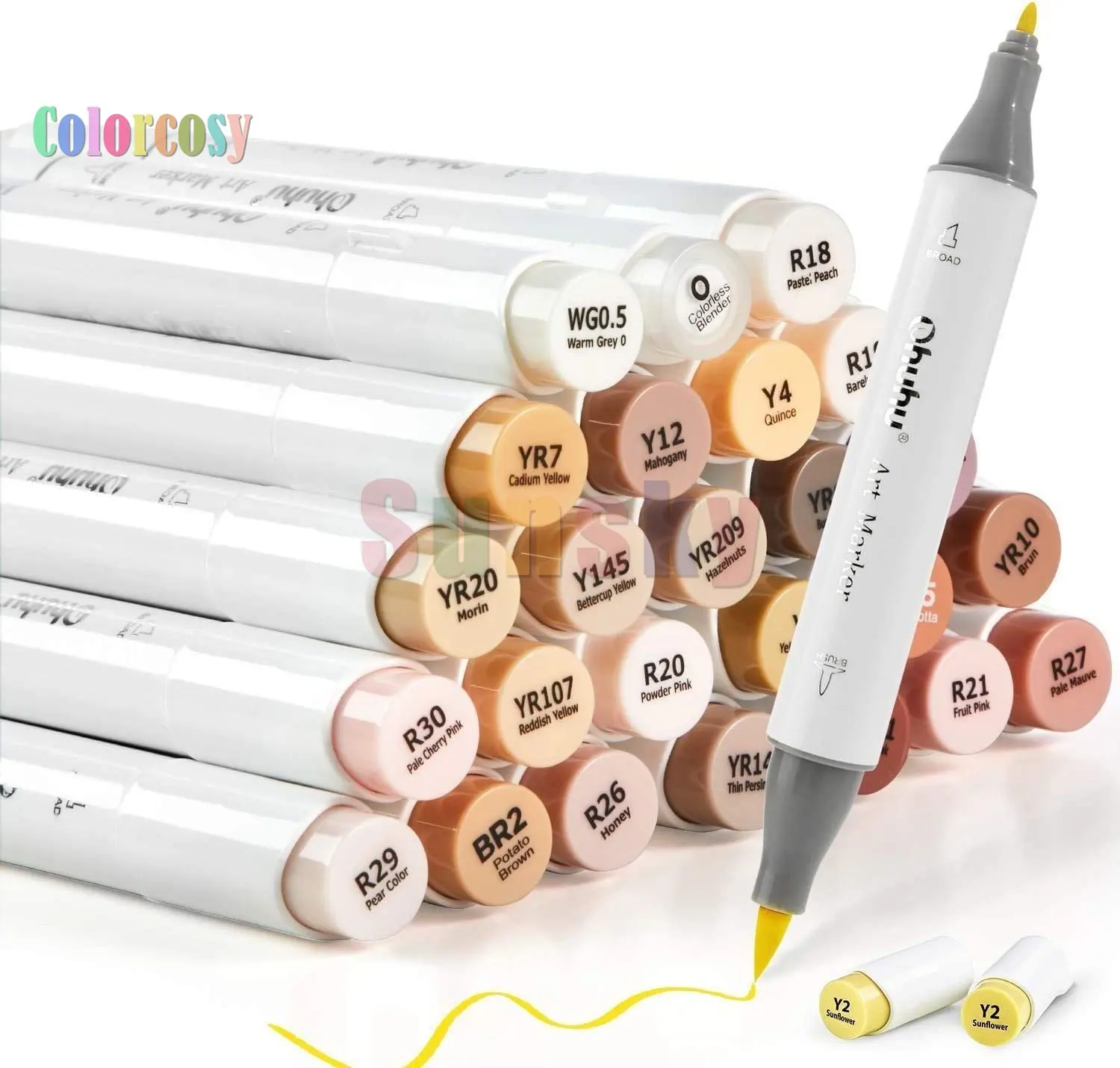 Ohuhu Fineliner Pens 36 48 Colors, Superb Metal-clad Tip. Superb Writing  Comfort. Water-based Ink, Odourless, Xylene-free. - AliExpress