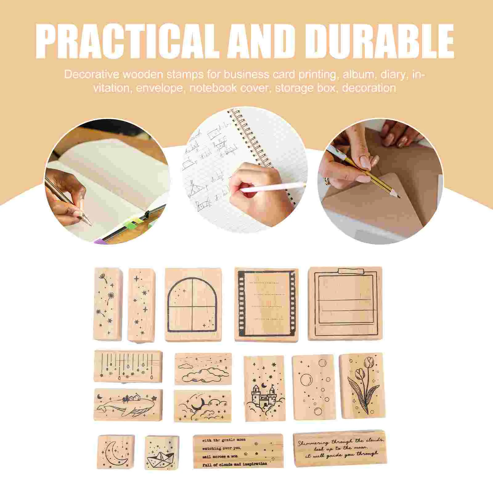 핸드 스탬프 공예 우표 장식, 빈티지 스크랩북, 섬세한 DIY 나무 공예품, 꽃 테마 장식, 어린이 우표