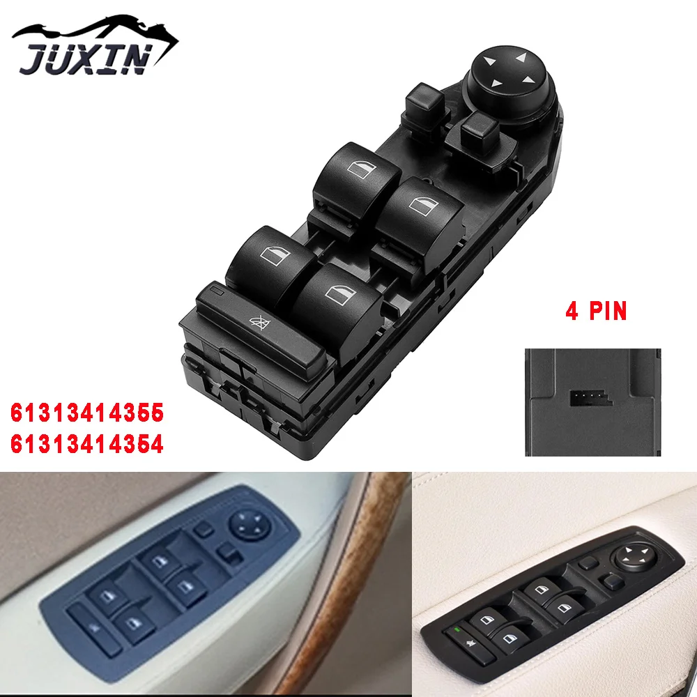 

Electric Window Control Unit Button Power Glass Lifter Switch For BMW E83 X3 2004-2010 61313414355 61313414354 Black