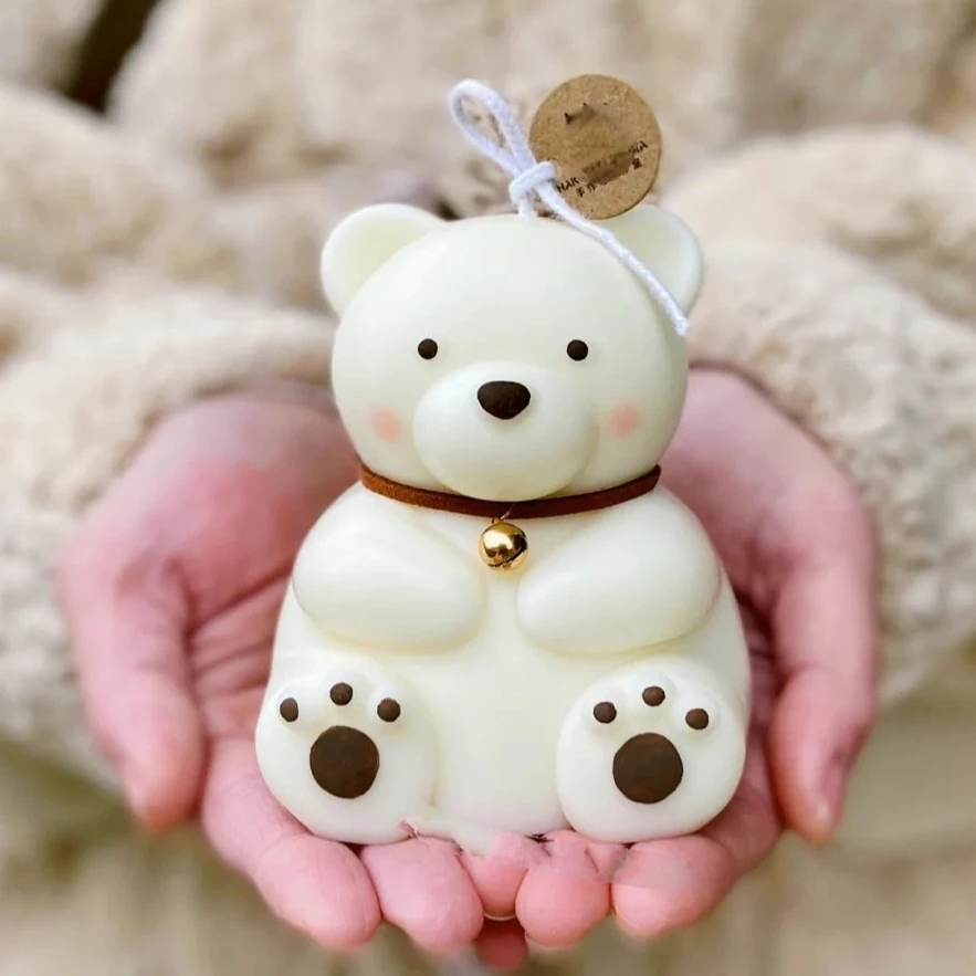  2 Pack Sitting Bears Candle Molds,Cute Bear Silicone Molds for  Wax Resin DIY Animal Candles Handmade Soap Mould, Hand Crafts for Home  Wedding Party Decoration
