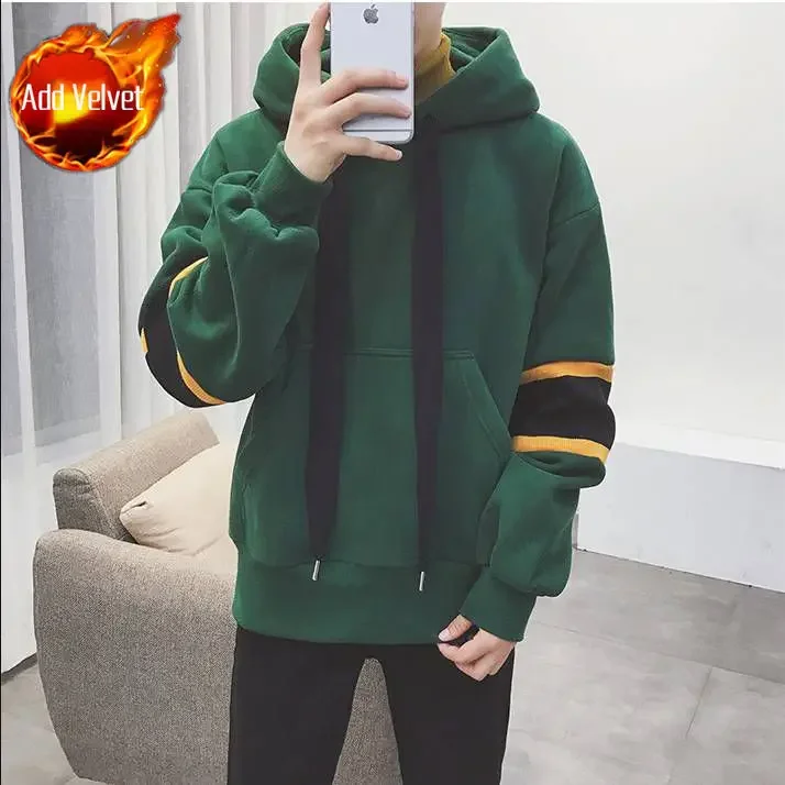 thumbnail image 1 of Sudadera con capucha para hombre, otoño, nueva sudadera con capucha para hombre, estilo coreano, ropa de calle, novedad y barata, de una pieza, de lujo, años 90, vintage, invierno, 1 of 5