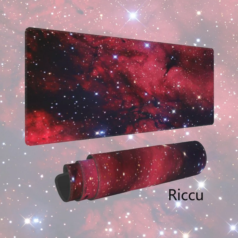 Computer Portatili Da Gioco Mousepad Glass Cabinet Accessori Per Pc Universe Starry Sky Family Gamer Tastiera Computer Desk Pad Cute Mouse Mat
